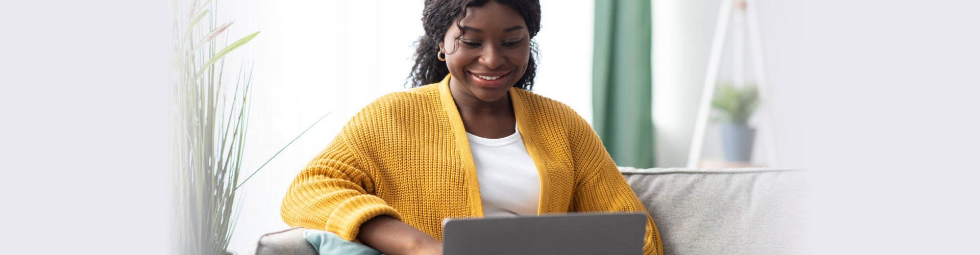 woman using laptop